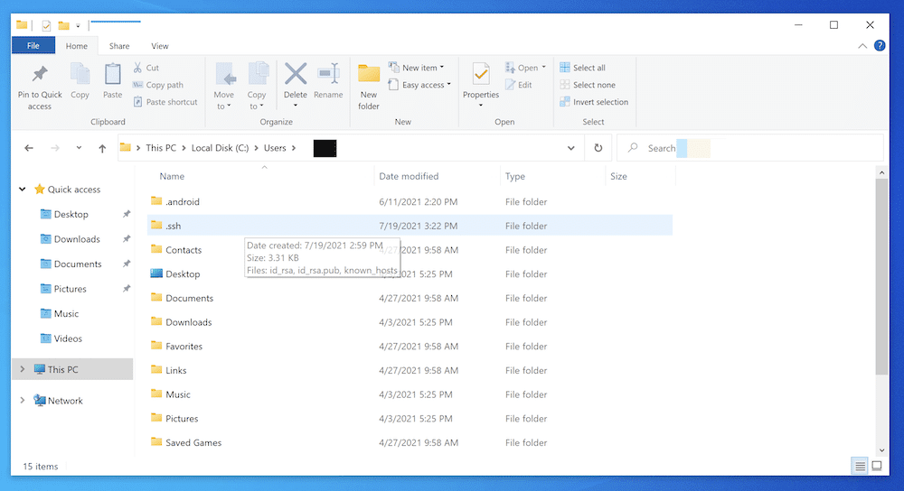 Der Windows Datei Explorer.