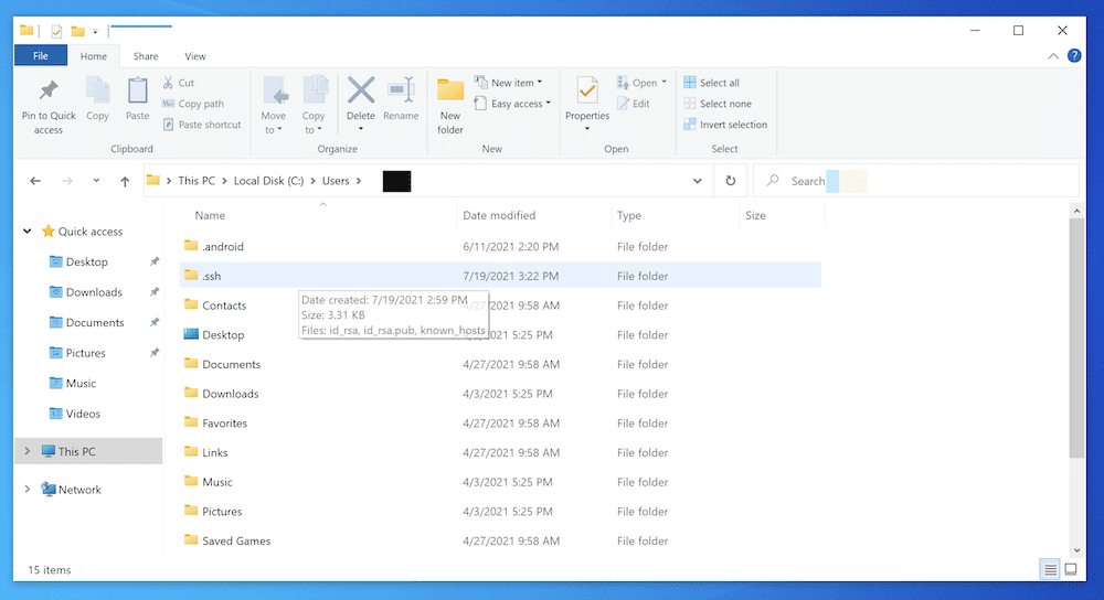 The Windows File Explorer.