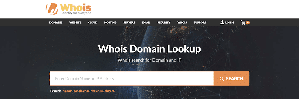 The WHOIS database.