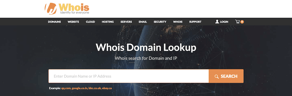 O banco de dados WHOIS