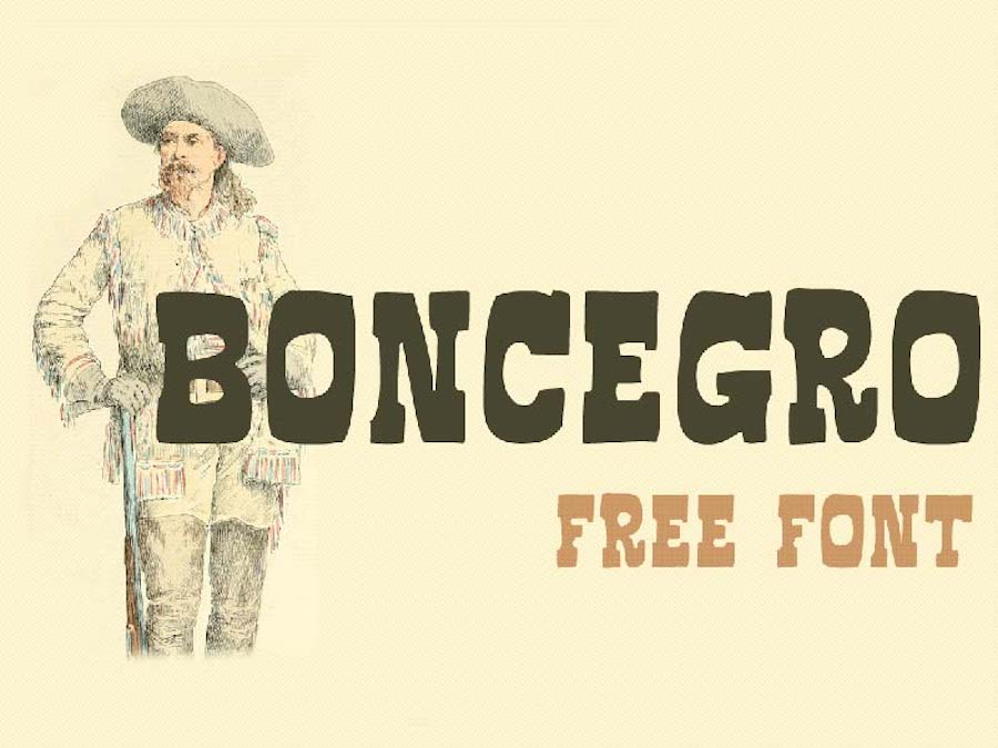 Die Boncegro-Schriftart.