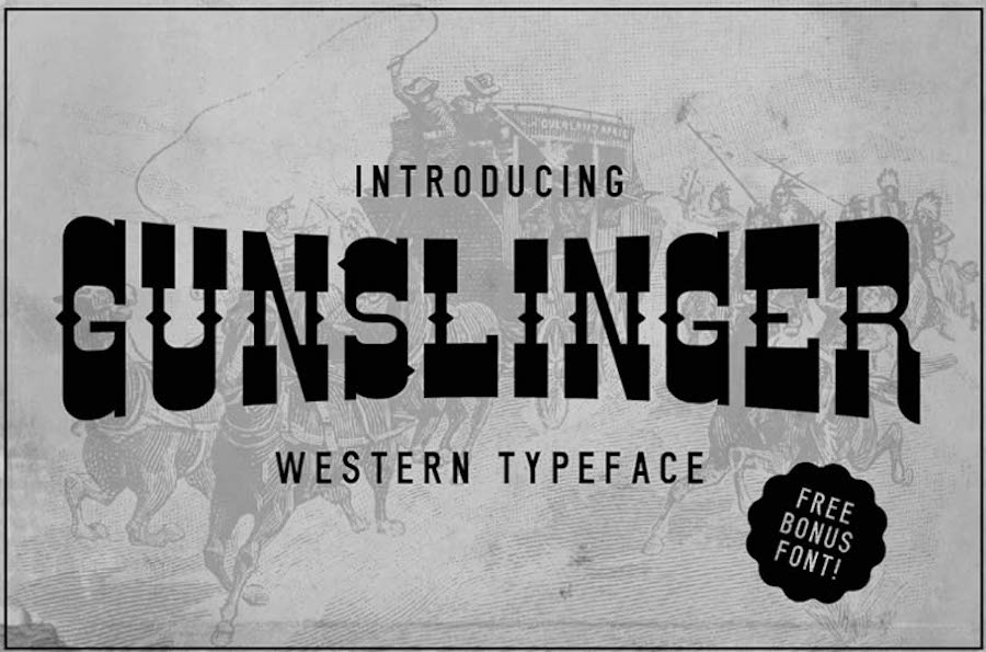El tipo de letra Gunslinger Western