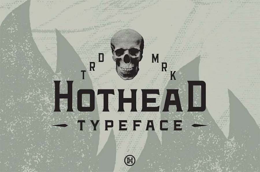 Hothead, une police de caractères western premium.