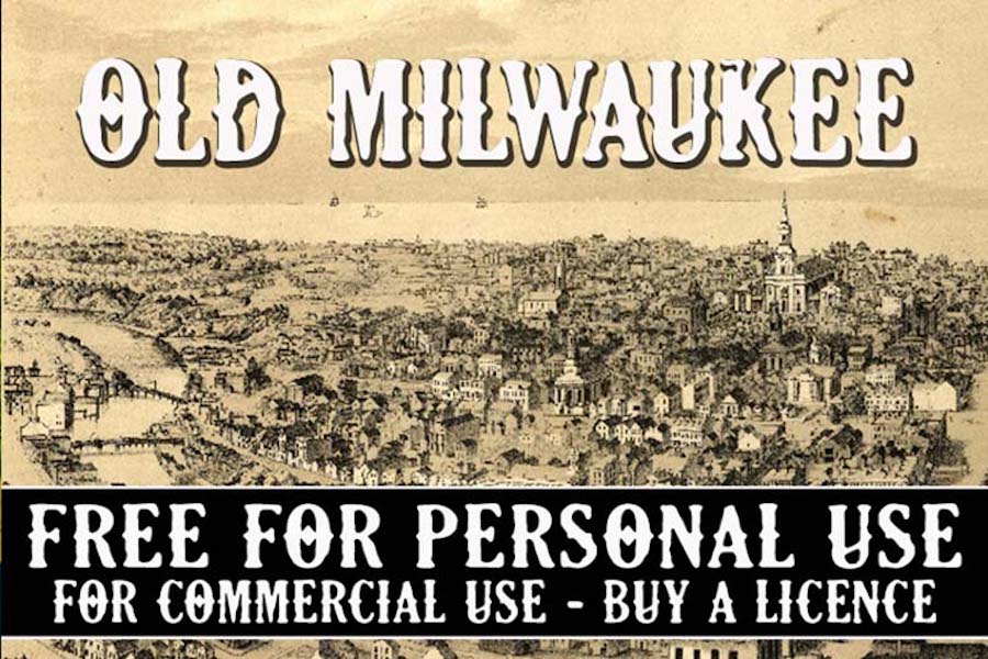 Old Milwaukee, eine kostenlose Western-Schriftart.