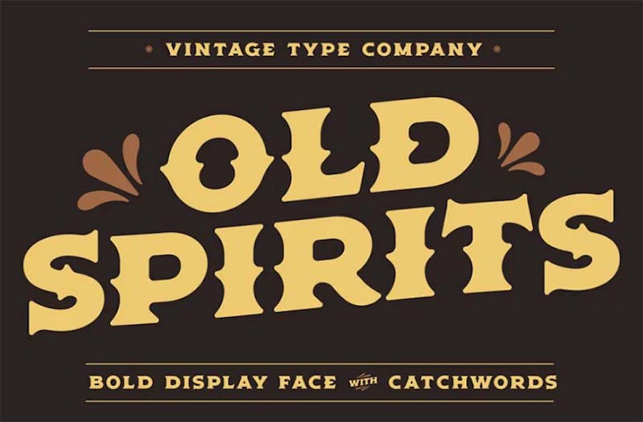 Old Spirits, un carattere tipografico vintage bold.