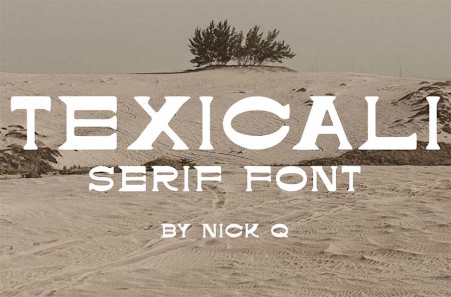 Texicali, una fuente serif premium.