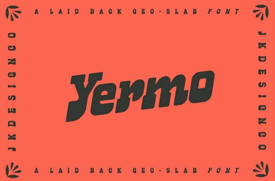 Yermo, eine Geo-Slab-Schriftart.