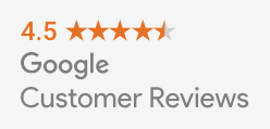 Il badge di fiducia di Google Customer Reviews che mostra 4.5 stelle.