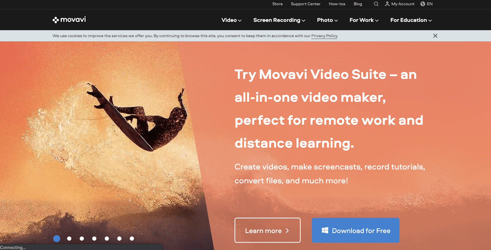 Usate il registratore di schermo Movavi per catturare contenuti in tempo reale.