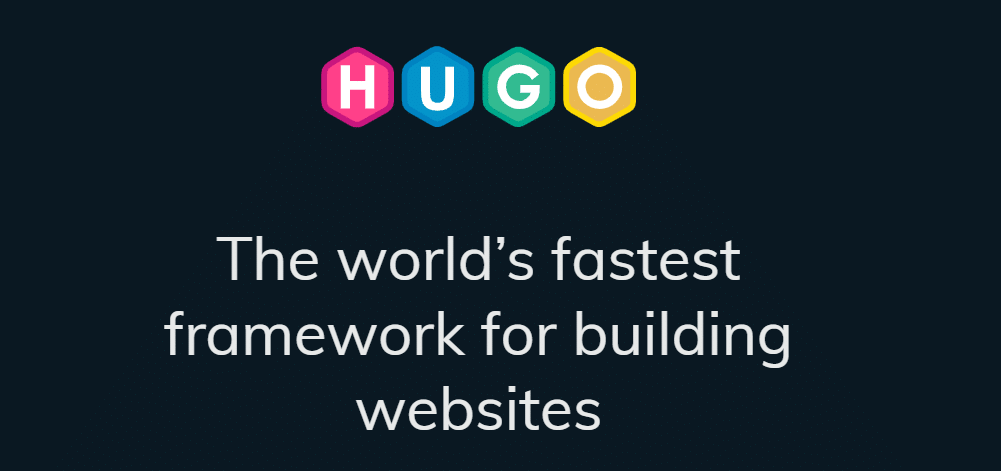 A página inicial do Hugo