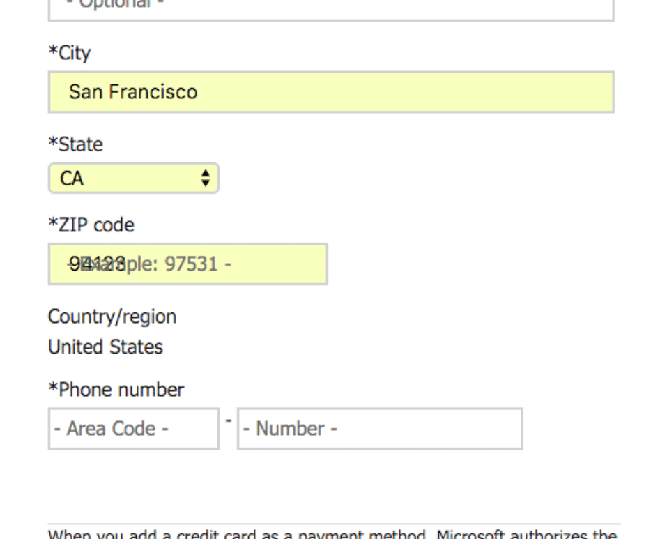 Layout errors on checkout page, showing overlapping text in the "ZIP code" field.