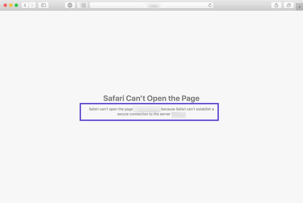 establish secure connection in safari