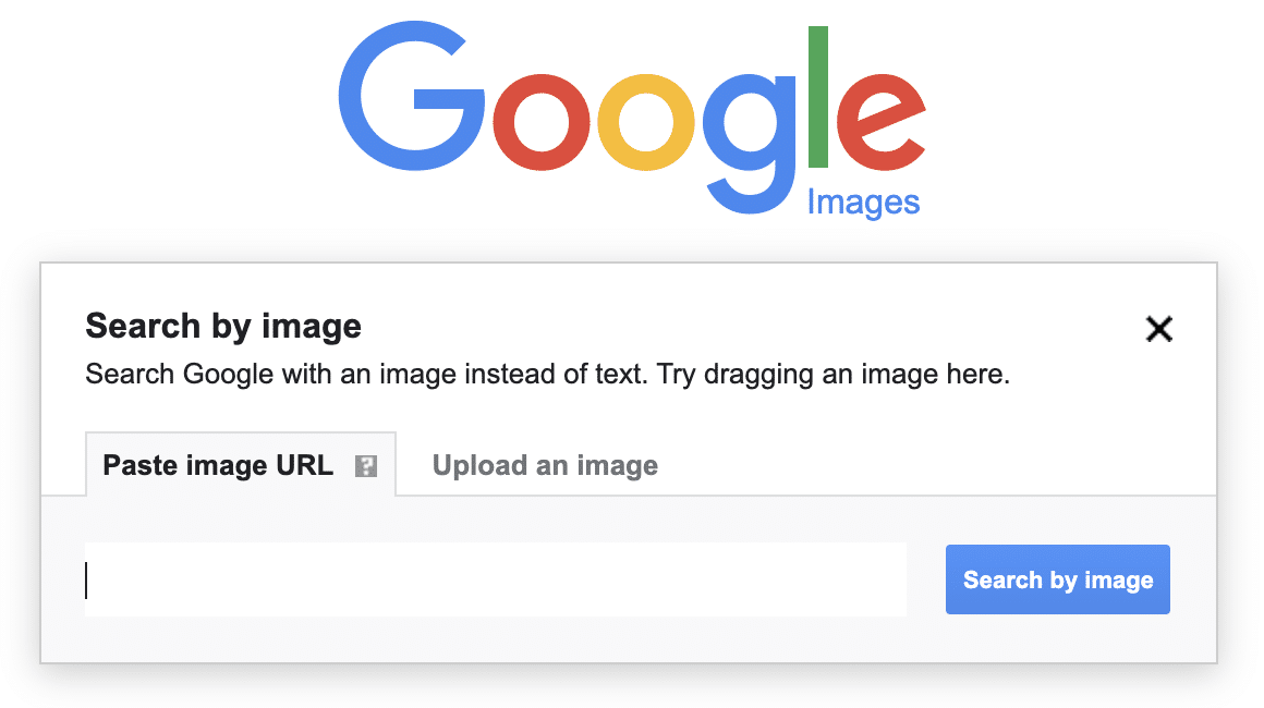 Google Images opção 'Pesquisar por imagem'
