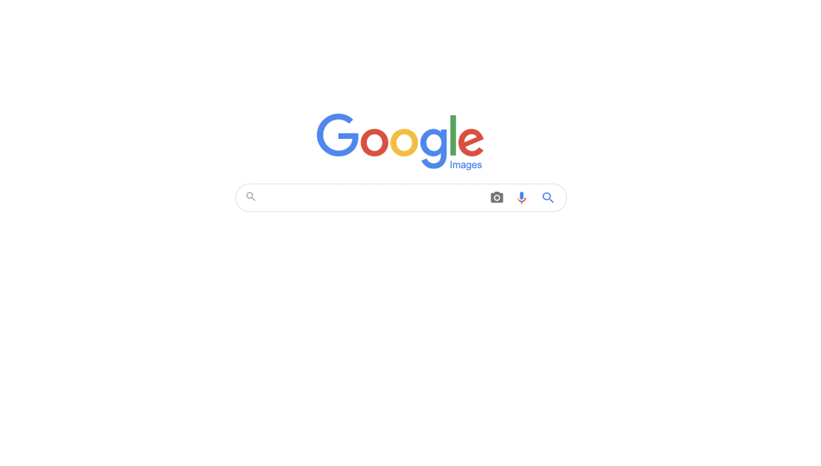 Homepage di Google Immagini.