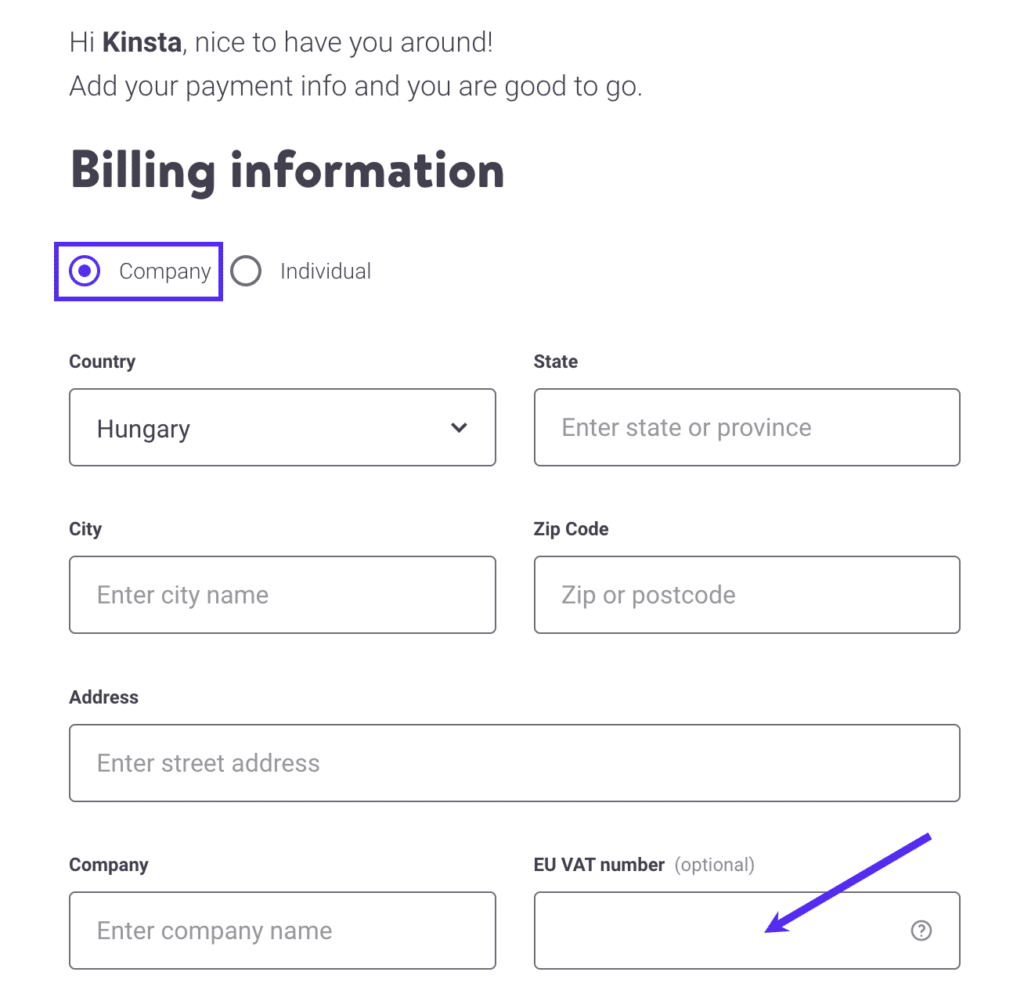 add vat number business name