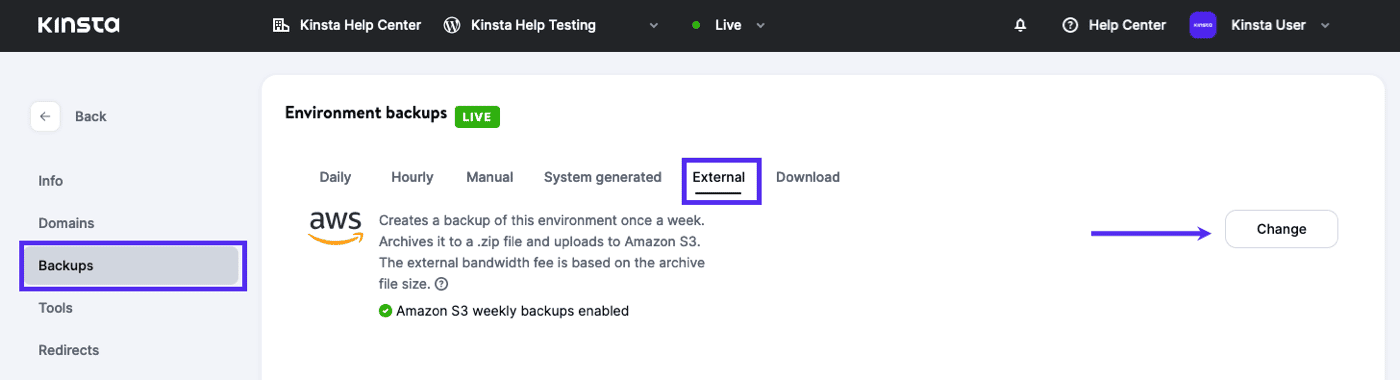 Remove the external backup add-on.
