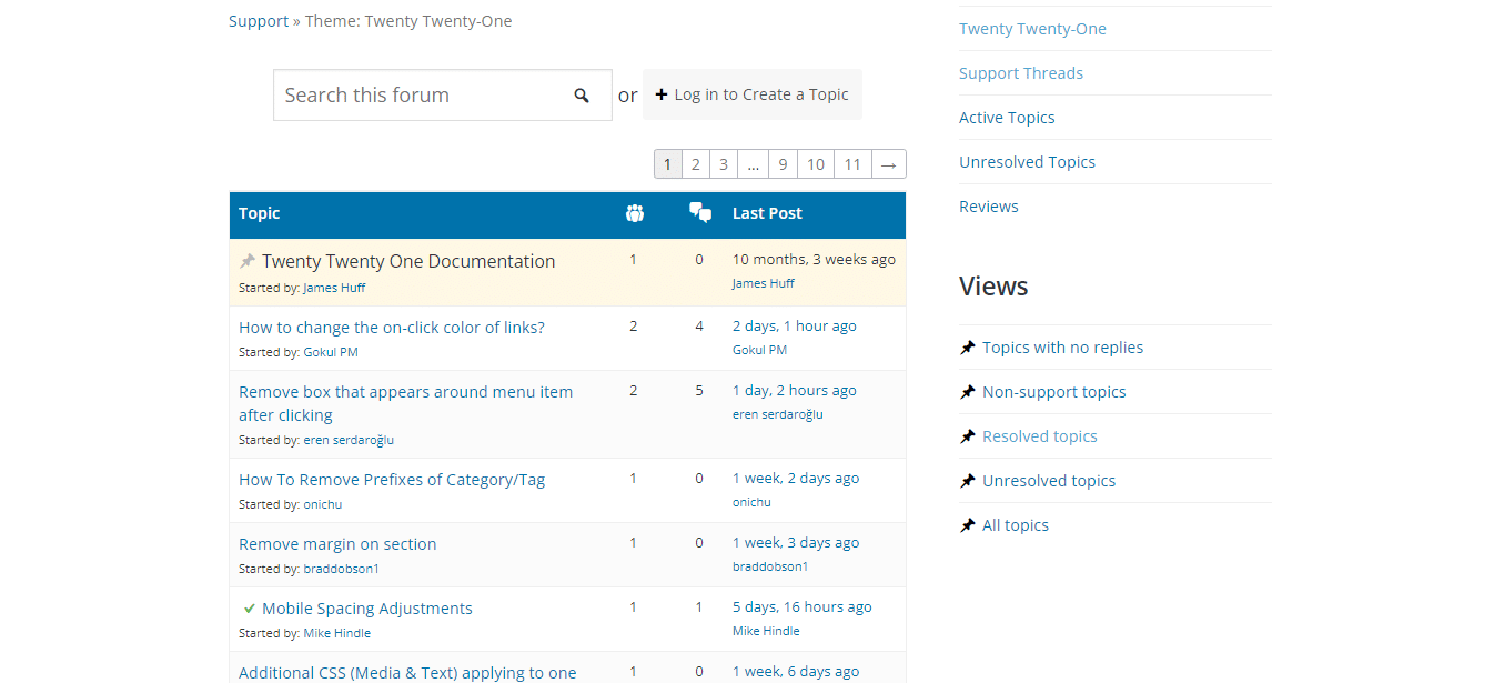 Fórum de suporte ao tema WordPress