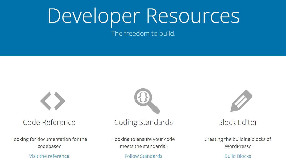 Ressources pour les développeurs de WordPress.org.