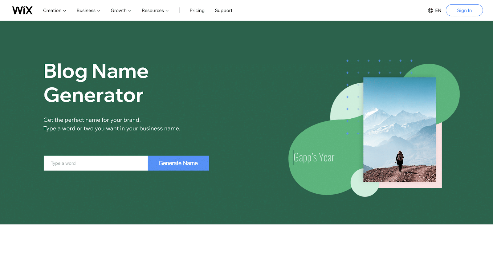 Wix Blog Name Generator