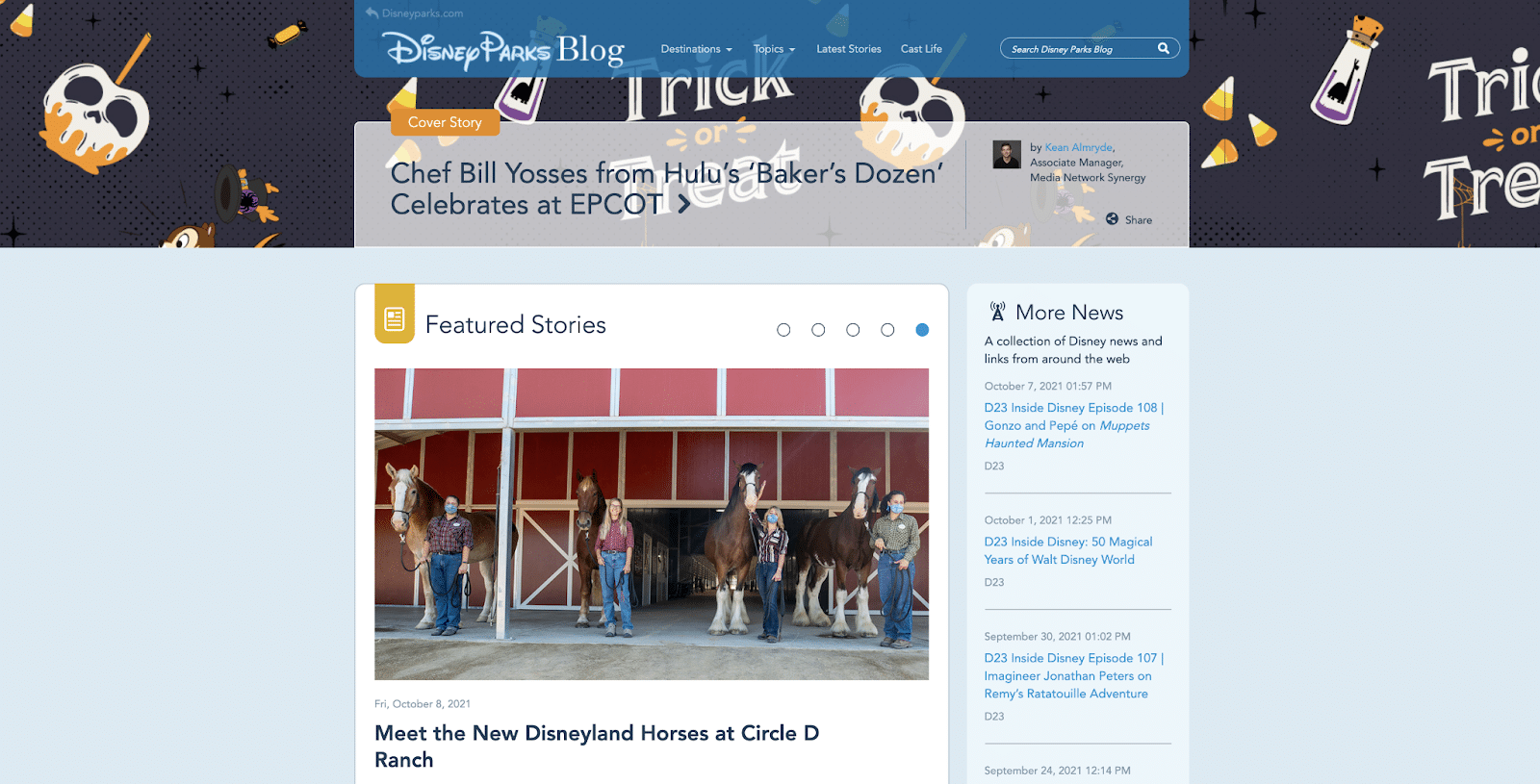 O blog da Disney Parks.