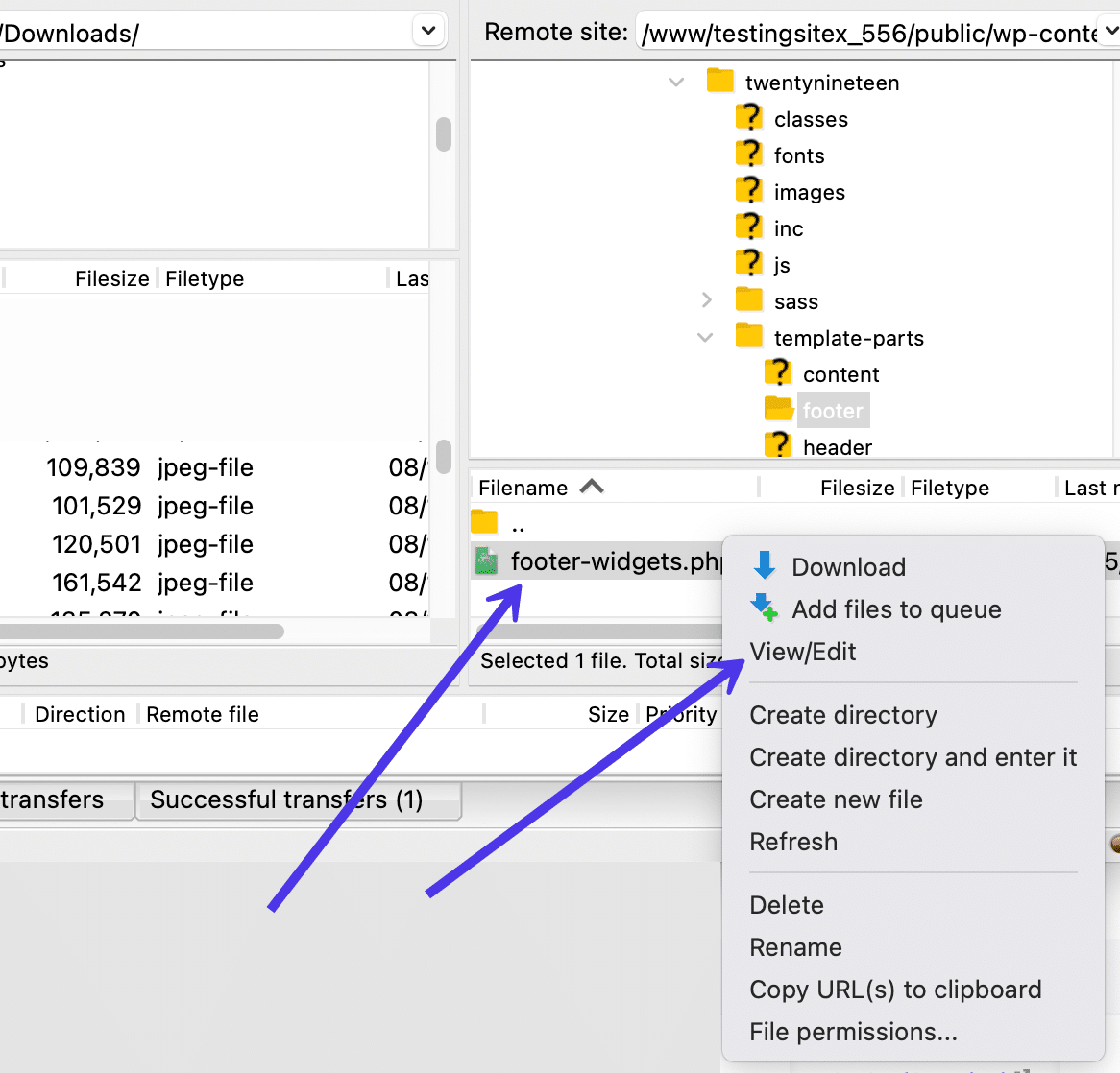 Faites un clic droit sur un fichier et choisissez le bouton Voir/Modifier.