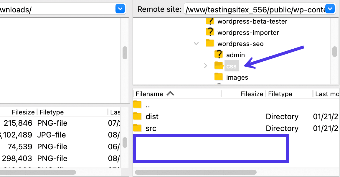 Molte delle cartelle appaiono vuote perché non contengono file immagine.