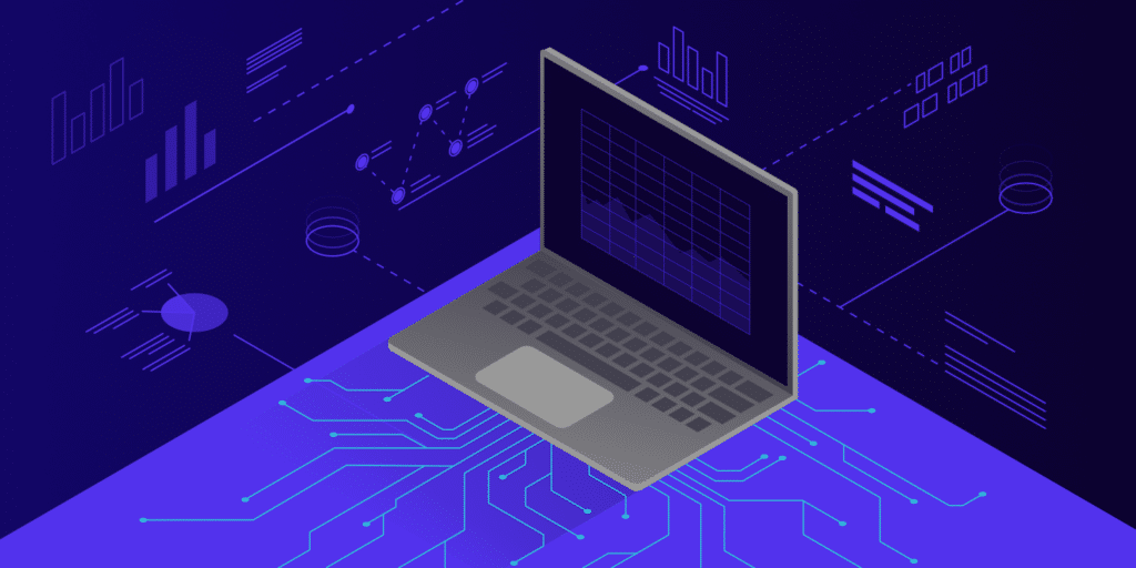 A computer being used as a data visualization tool