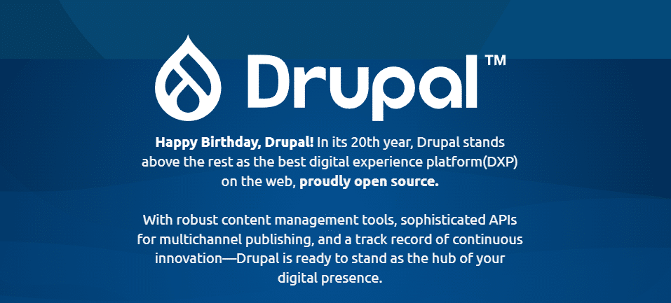 El sitio web de Drupal