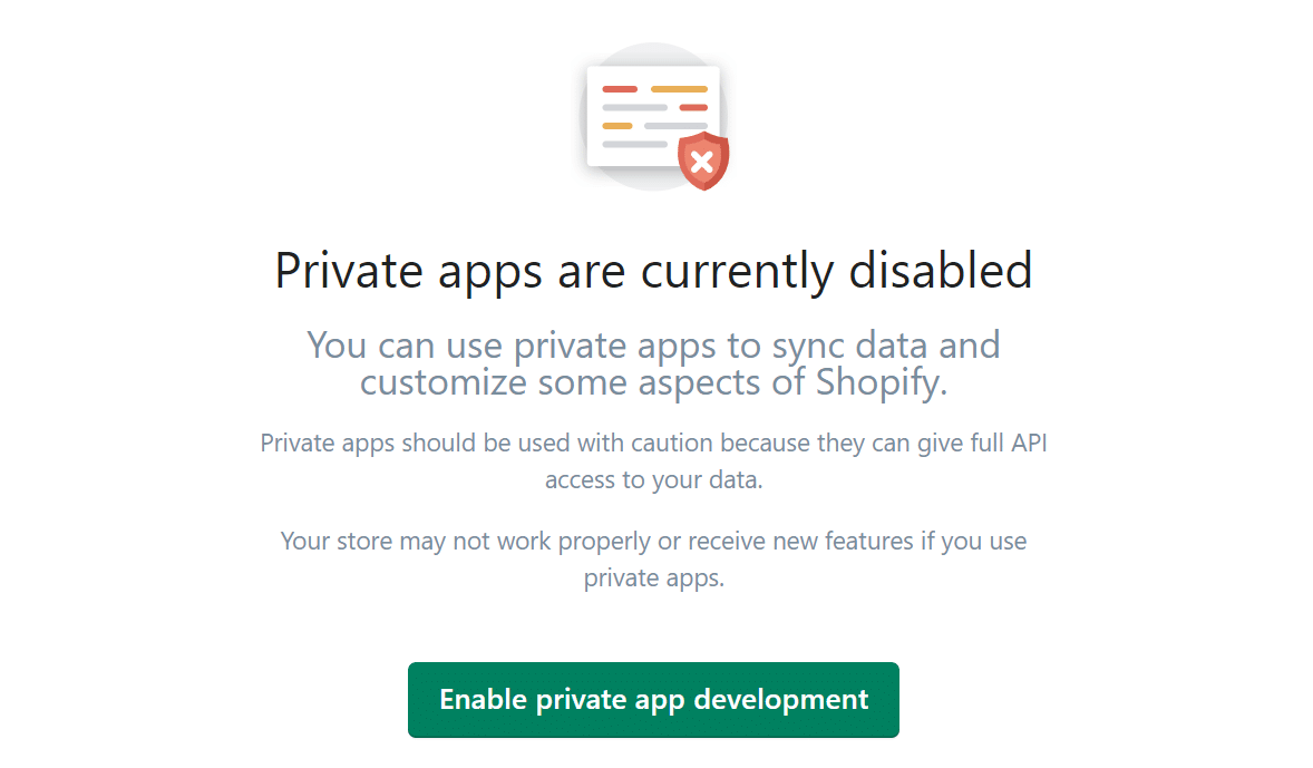 Private App-Entwicklung aktivieren