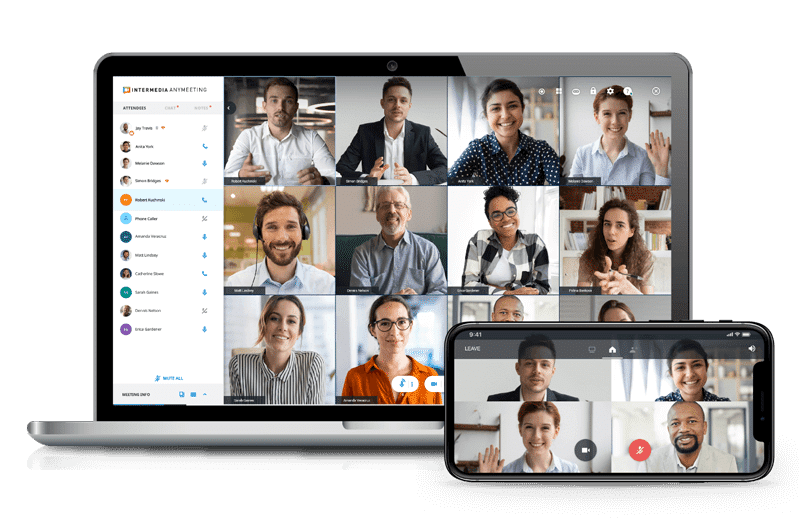 Intermedia AnyMeeting on desktop and mobile