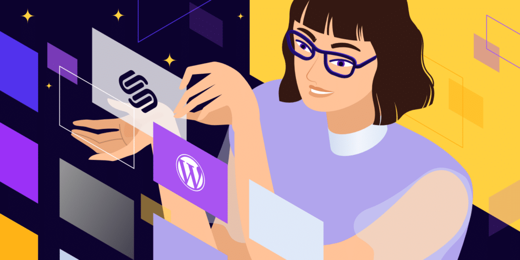 A lady deciding how to migrate from squarespace to wordpress