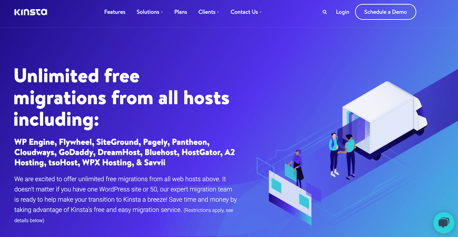Kinsta offre migrazioni gratuite.