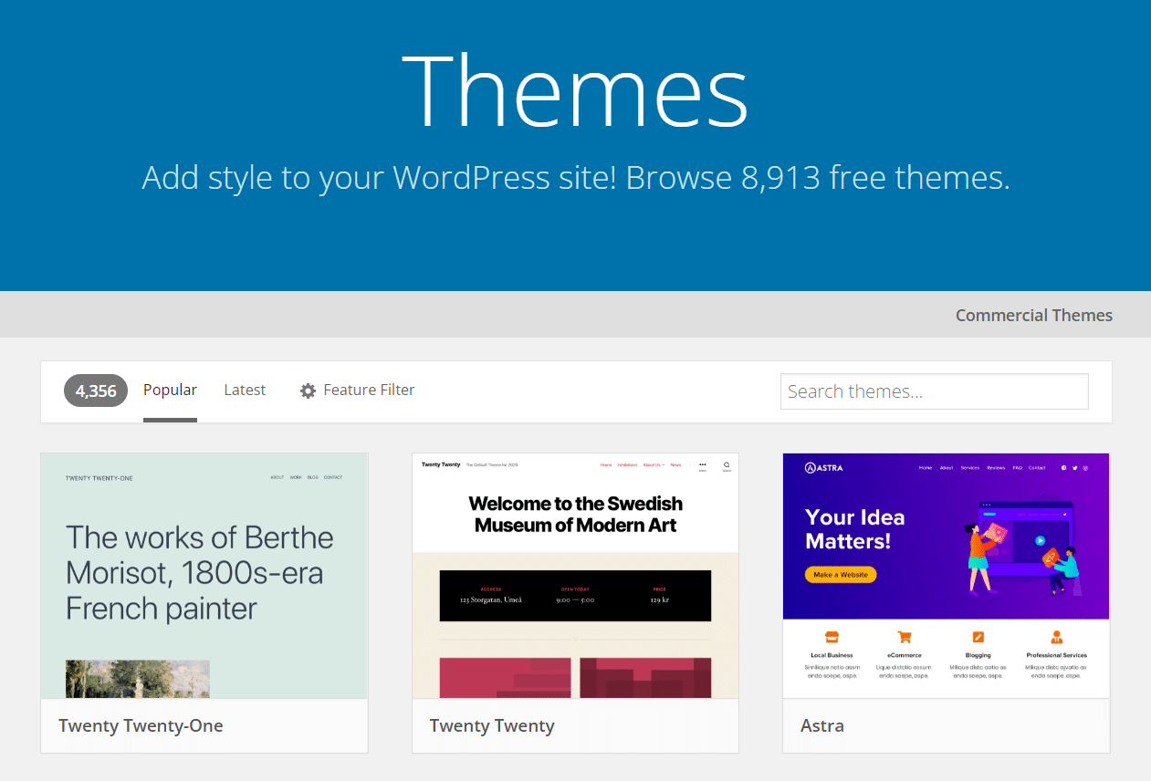  WordPress themarepository