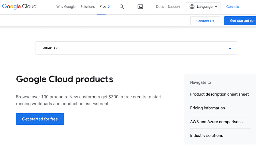 Google Cloud-produkter.