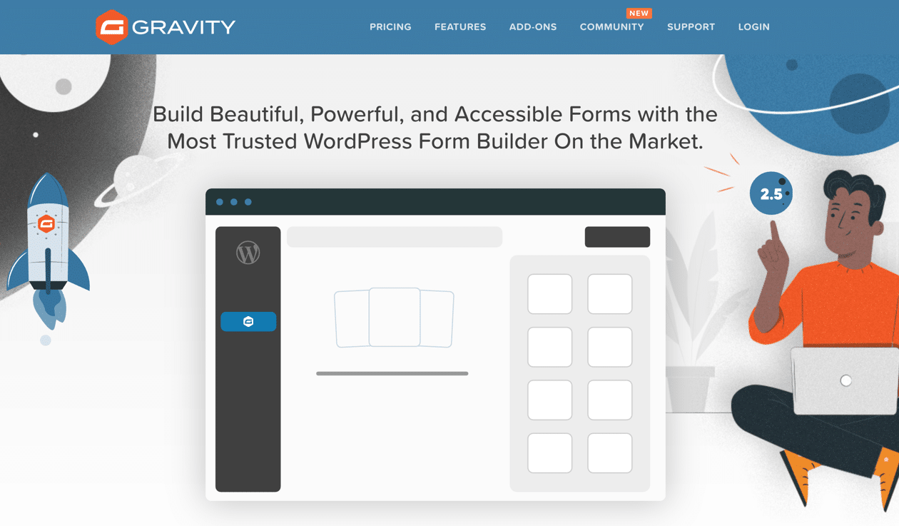 Homepage di Gravity Forms