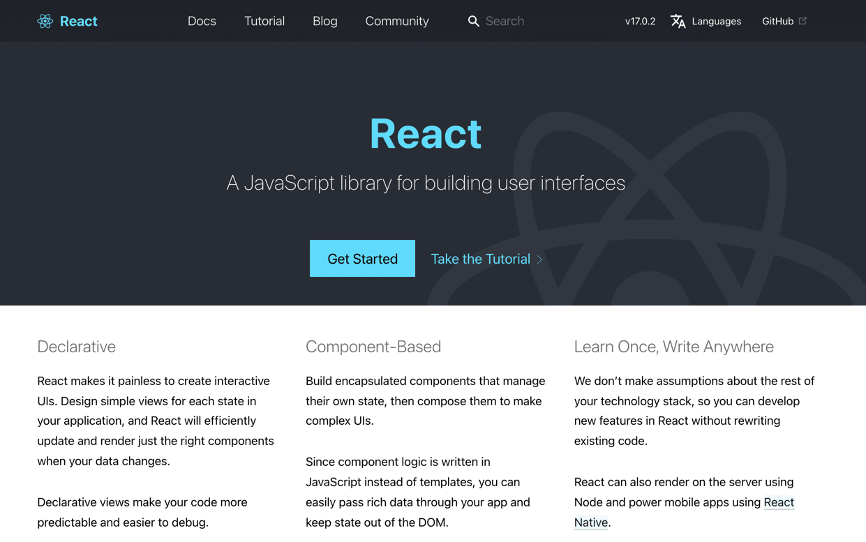 React.js desfaz as linhas entre os frameworks frontend e as bibliotecas