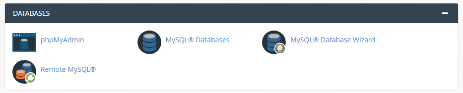 Accediendo a las bases de datos en cPanel.