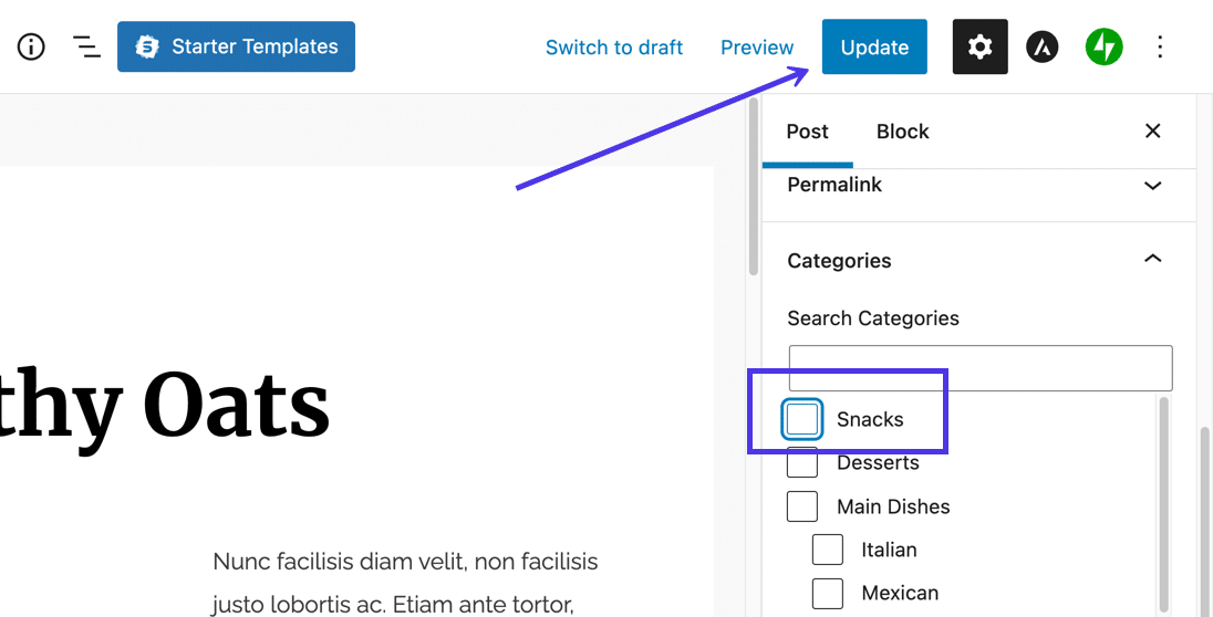 actualización - cómo eliminar categorías en WordPress
