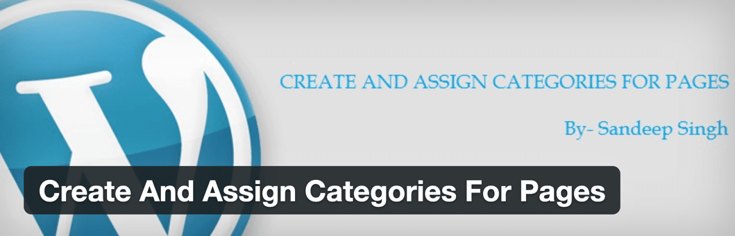 Il plugin Create and Assign Categories for Pages.
