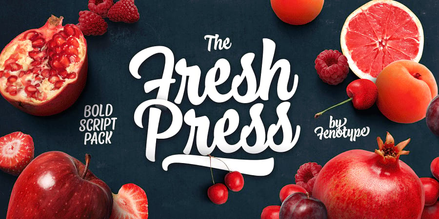 Fresh Press font.