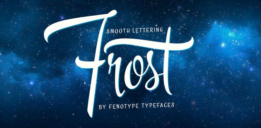 Frost font.