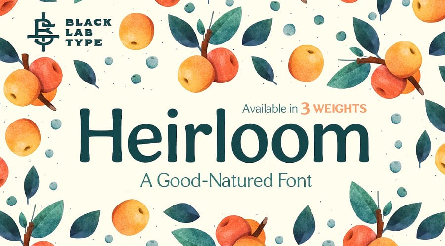 Heirloom font.