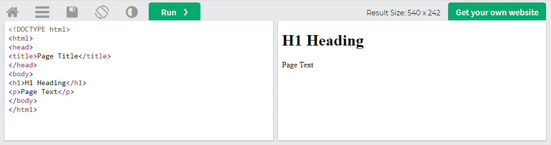 Headings in HTML
