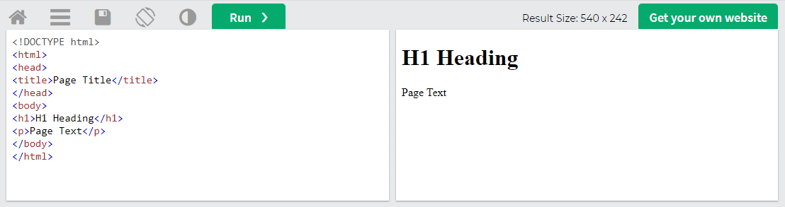 Überschriften in HTML.