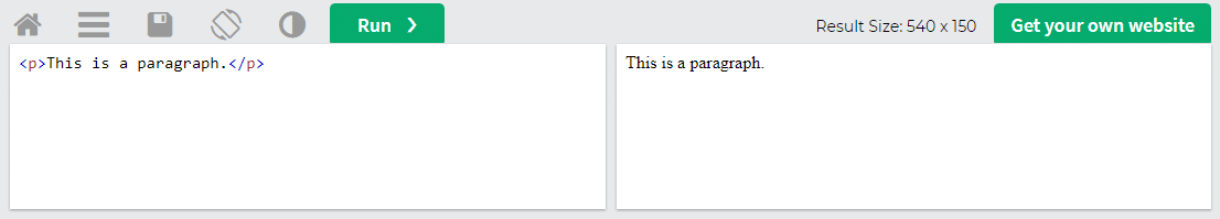 HTML paragraph