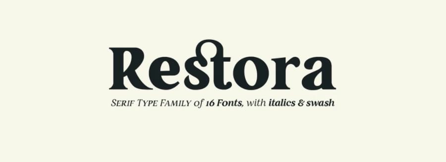 Restora font.