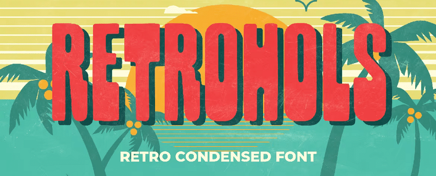 Retrohols font.