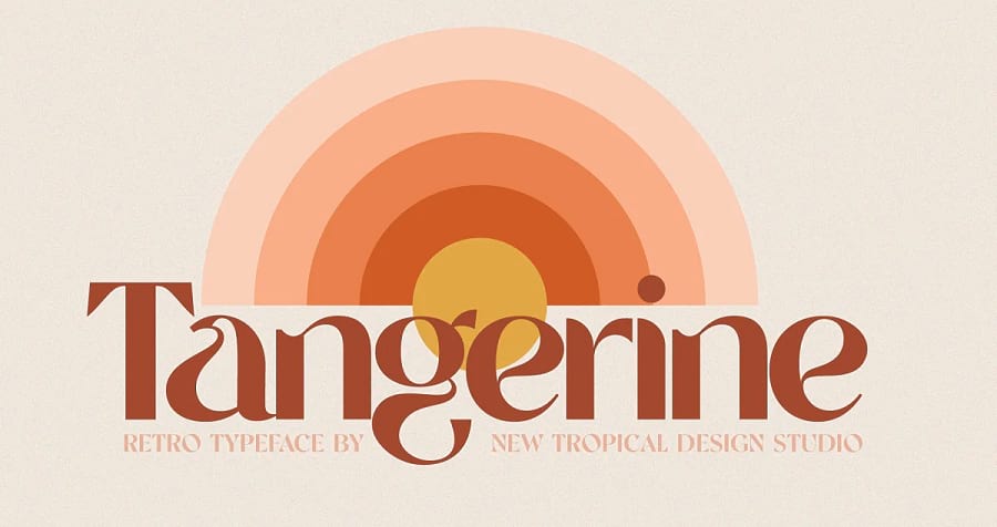 Font Tangerine.