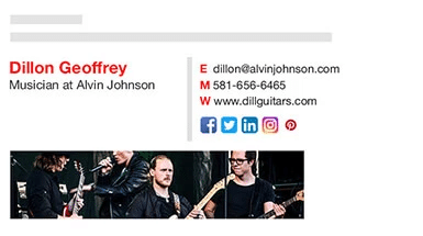Email signature example with image