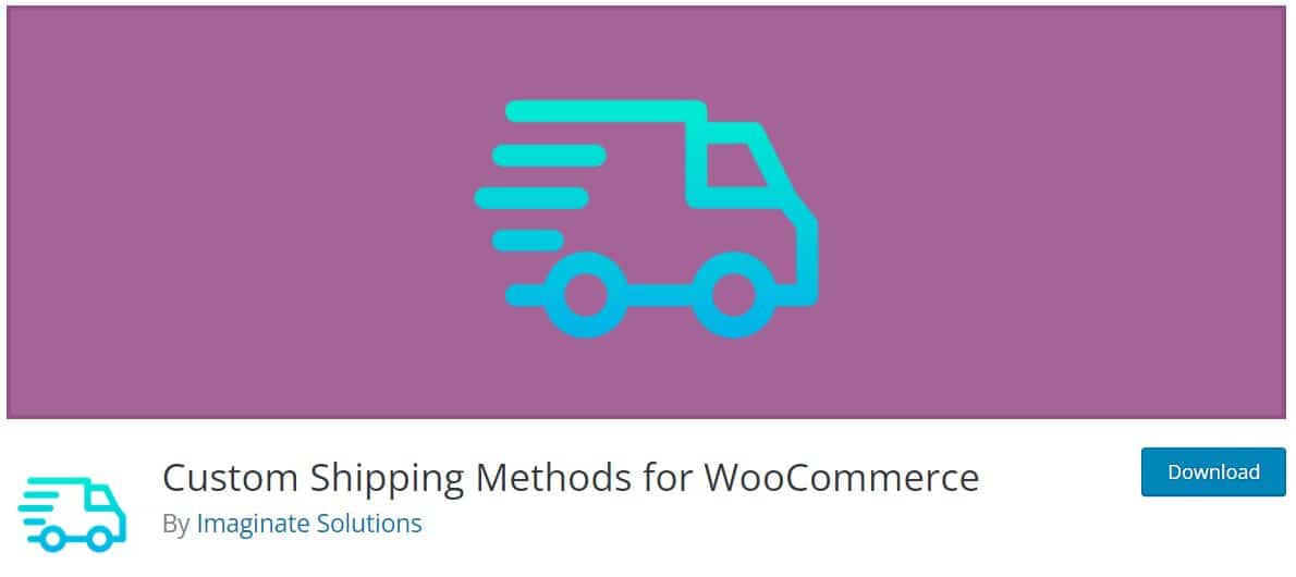 Plugin Custom Shipping Methods for WooCommerce